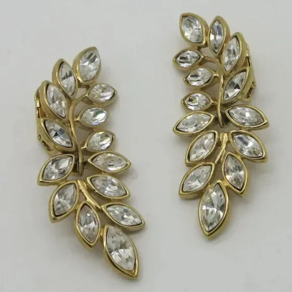 Vintage KJL Clip On Earrings - Picture 2 of 4